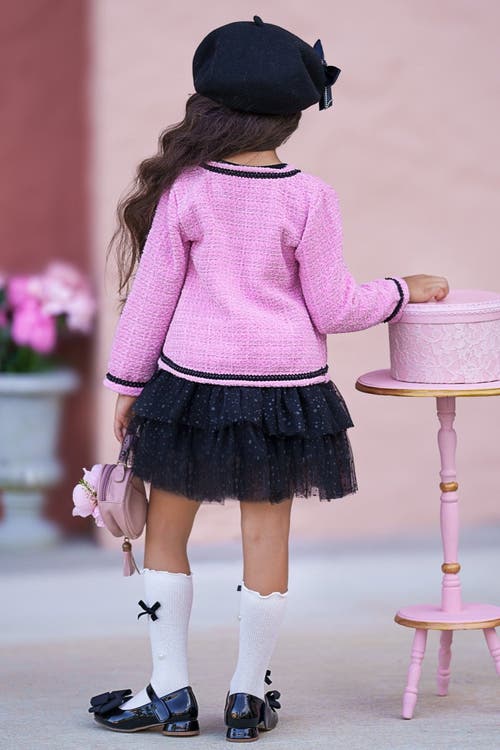 MIA BELLE GIRLS MIA BELLE GIRLS GIRLS L.O.L. SURPRISE! POSH TWEED BLAZER AND SEQUIN DRESS SET
