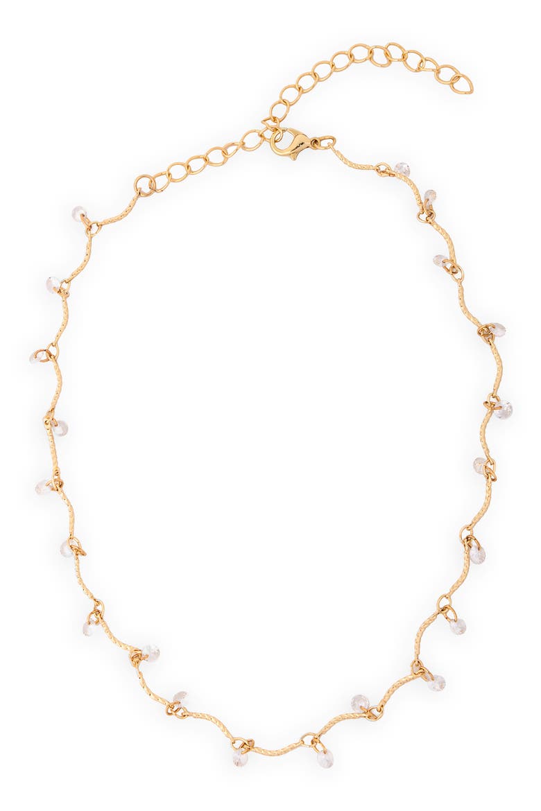Delicate Beaded Necklace, Main, color, GOLD/ CLEAR