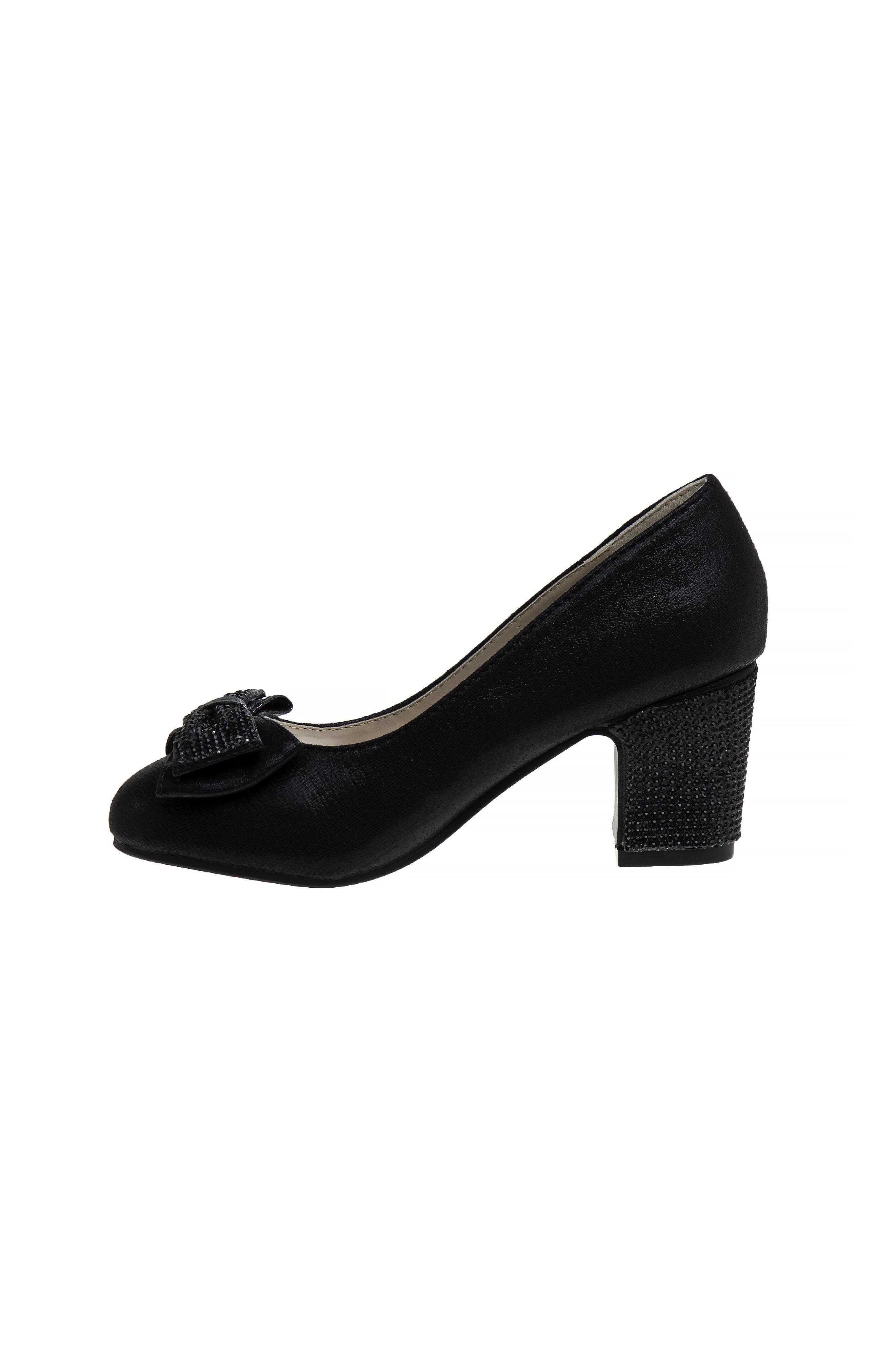 Girls' Heeled Dress Pumps., Alternate, color, Black