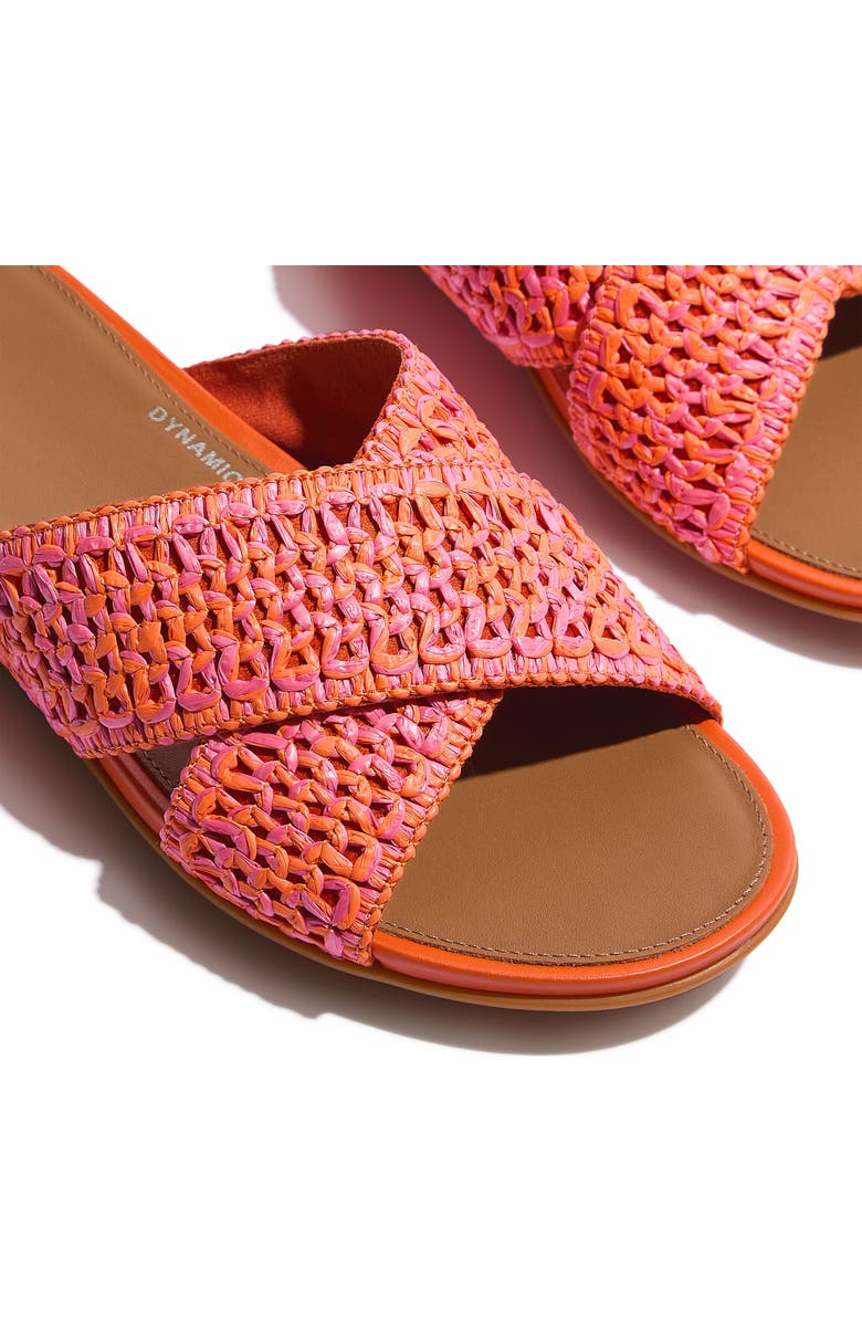 FitFlop Gracie Woven Slide Sandal, Alternate, color, Satsuma/ Pinkperfect Mix