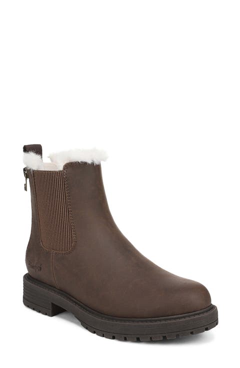 Amora Cozy Faux Leather Chelsea Boot