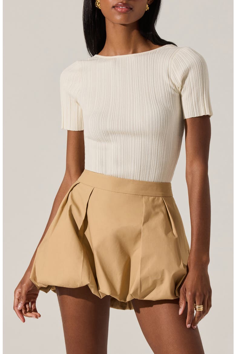 Nikola Short Sleeve Sweater, Main, color, VANILLA