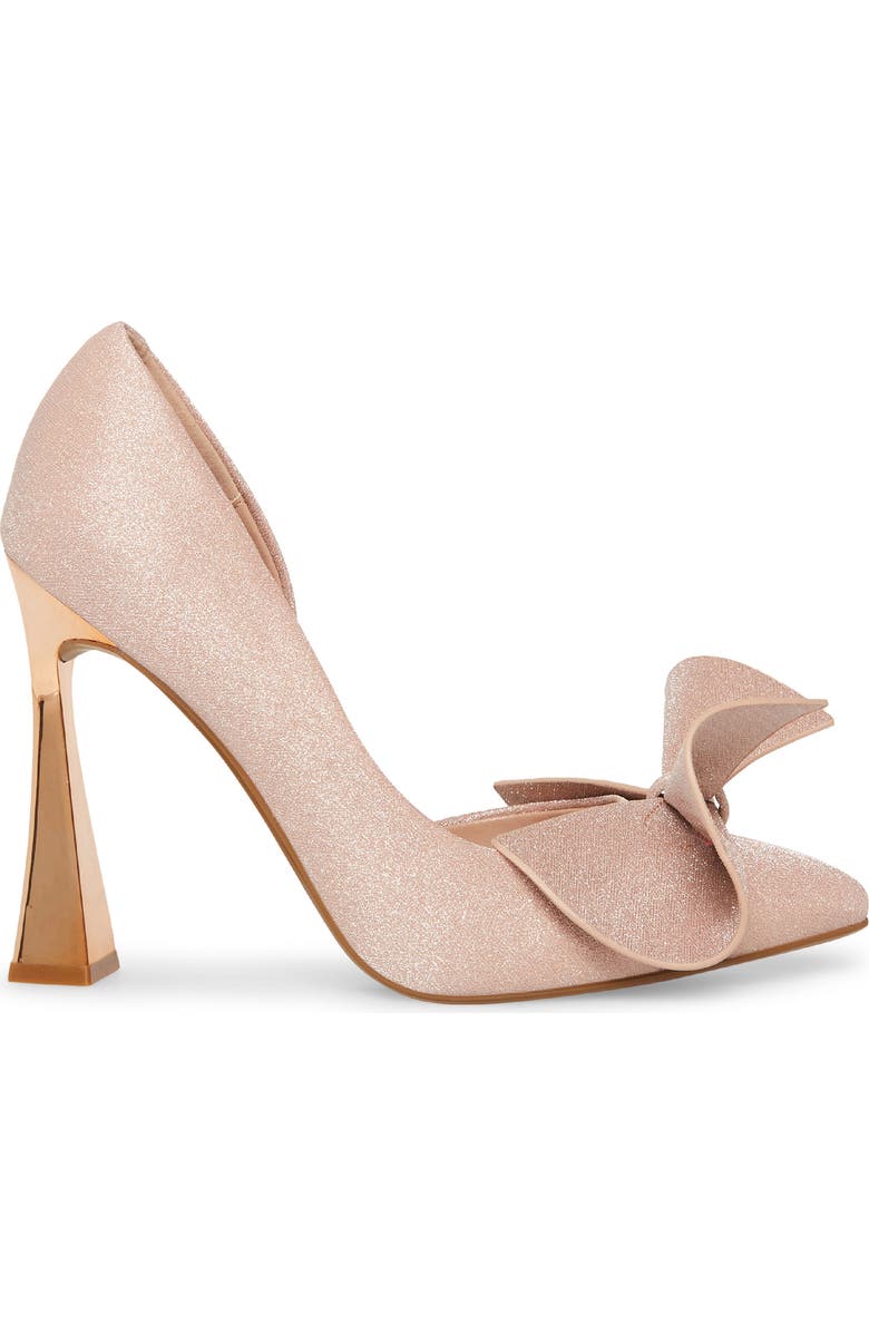 Betsey Johnson Nobble Half d'Orsay Pointed Toe Pump, Alternate, color, Champagne