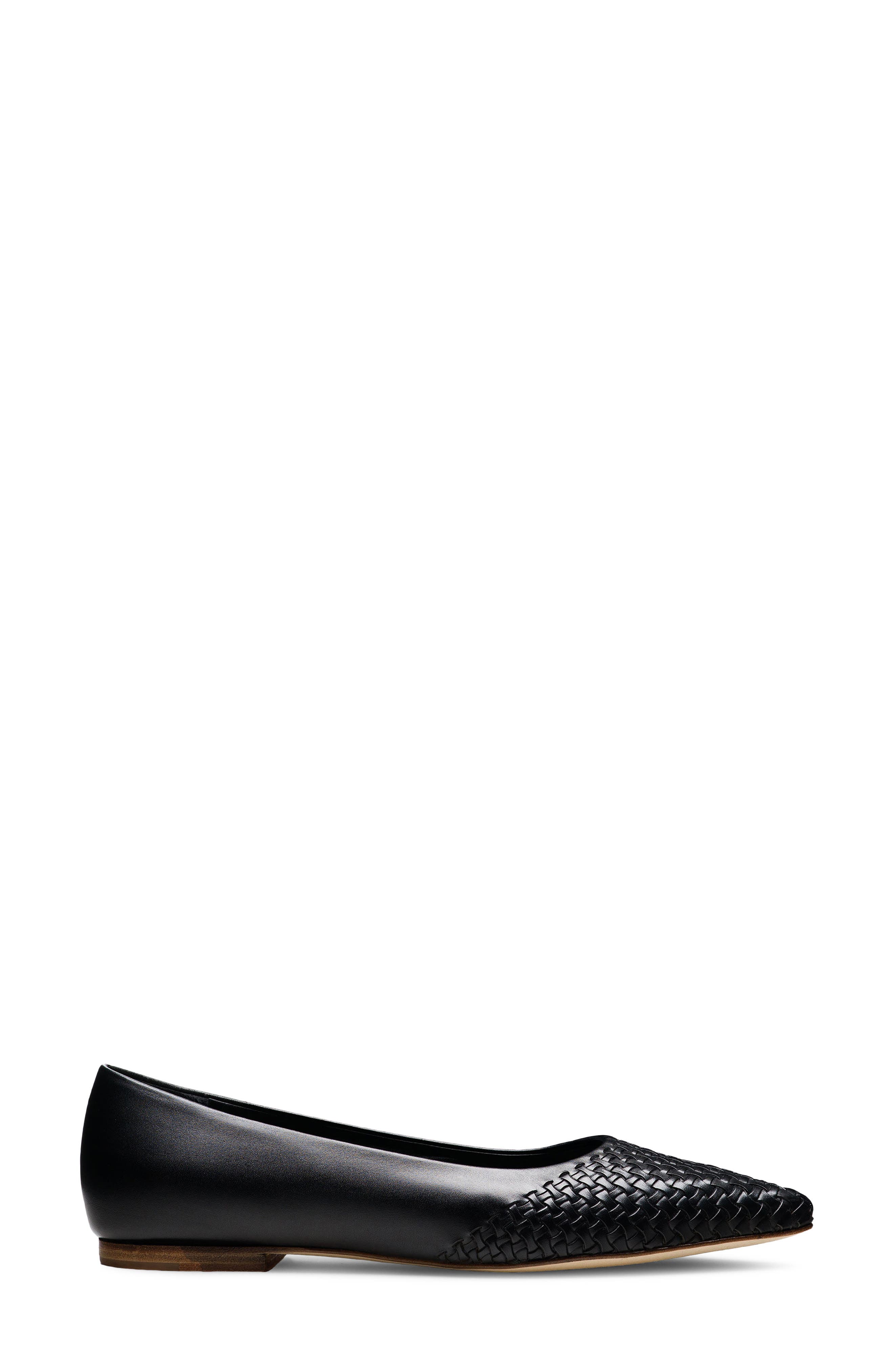 Magnanni Stasia Woven Pointed Toe Flat, Alternate, color, Black