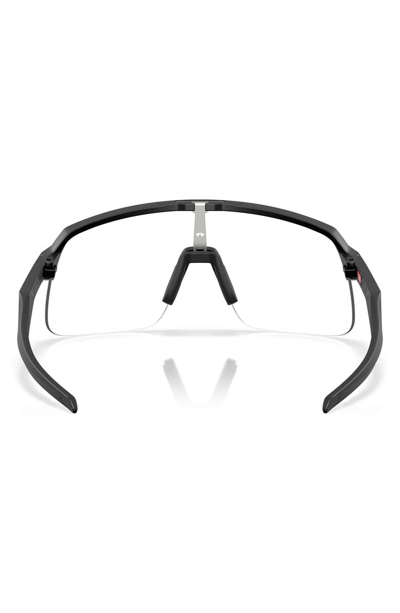 Oakley Prizm<sup>™</sup> Clear Iridium 34mm Rectangular Sunglasses, Alternate, color, Matte Black / Clear