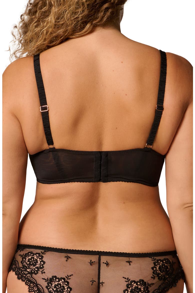 Idole Underwire Plunge Bra, Alternate, color, BLACK