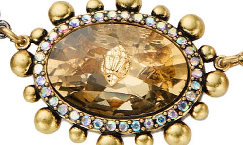 Kurt Geiger London Mixed Crystal Statement Necklace In Gold