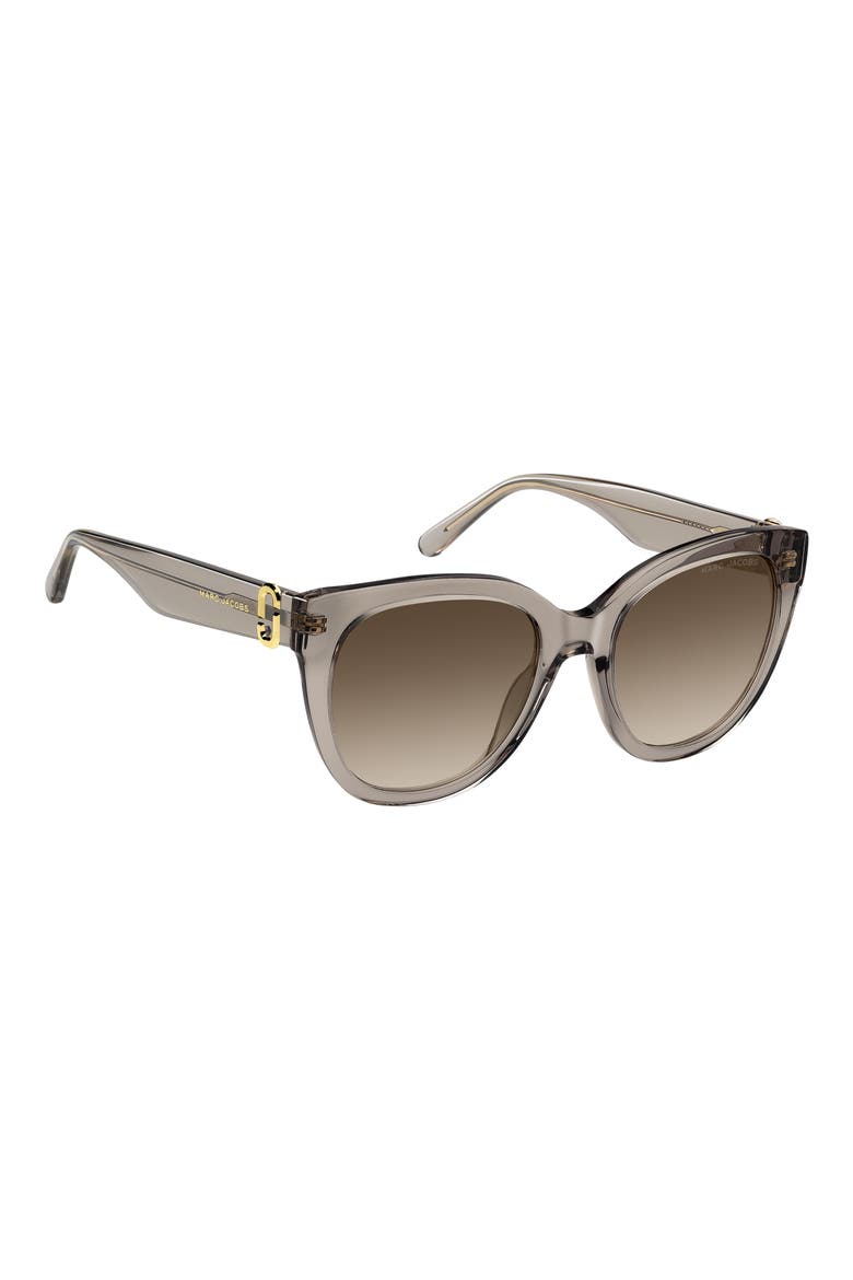 54mm Cat Eye Sunglasses, Alternate, color, KHAKI/ BROWN SF
