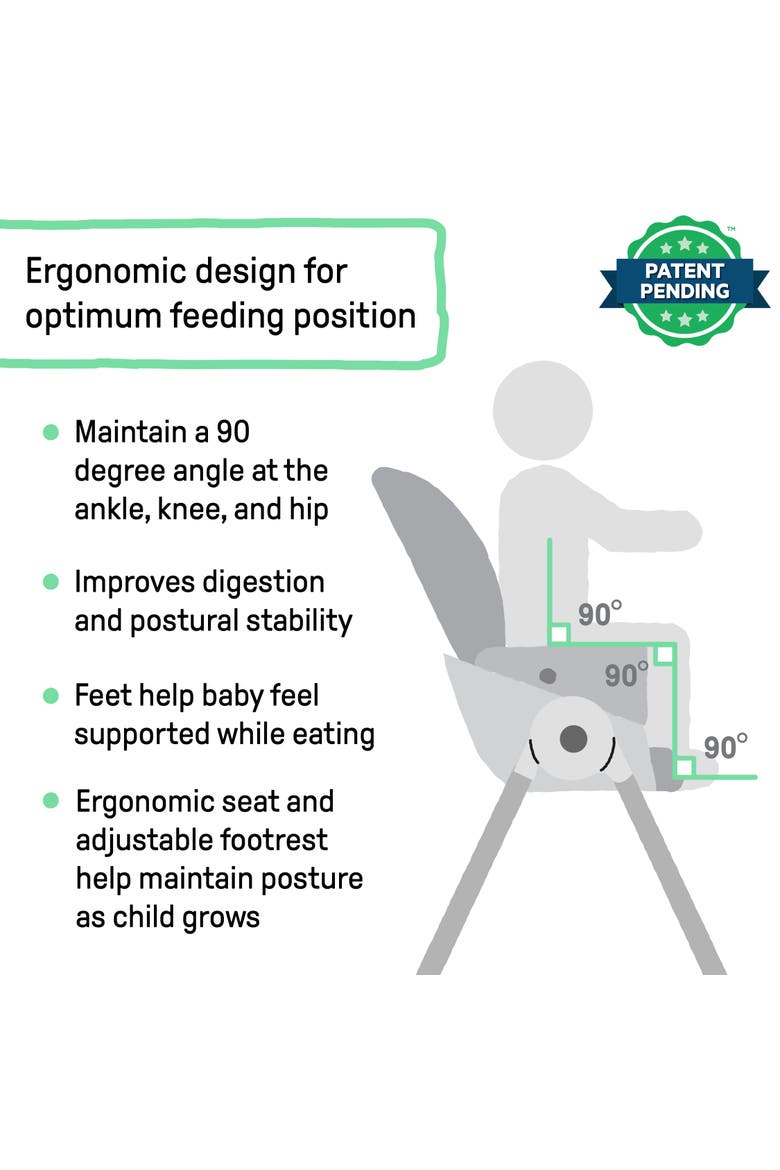 Proper Positioner Create Up! Multi-Mode Folding High Chair, Alternate, color, GREY