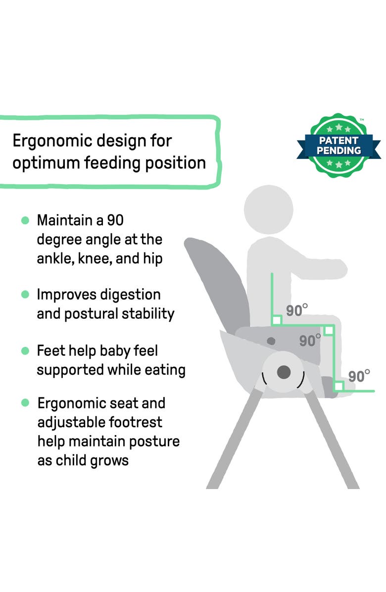 INGENUITY Proper Positioner Create Up! Multi-Mode Folding High Chair, Alternate, color, Grey