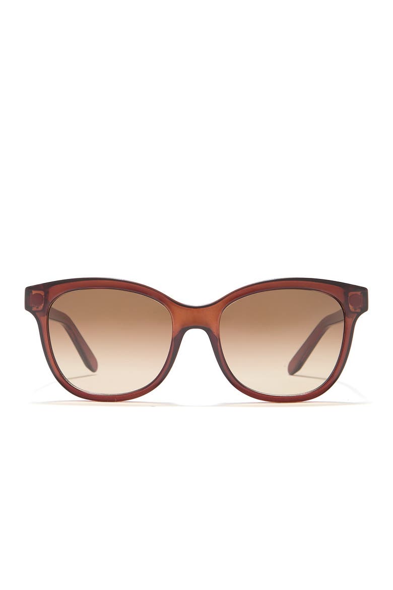 55mm Plastic Cat Eye Sunglasses, Alternate, color, CRYSTAL BROWN
