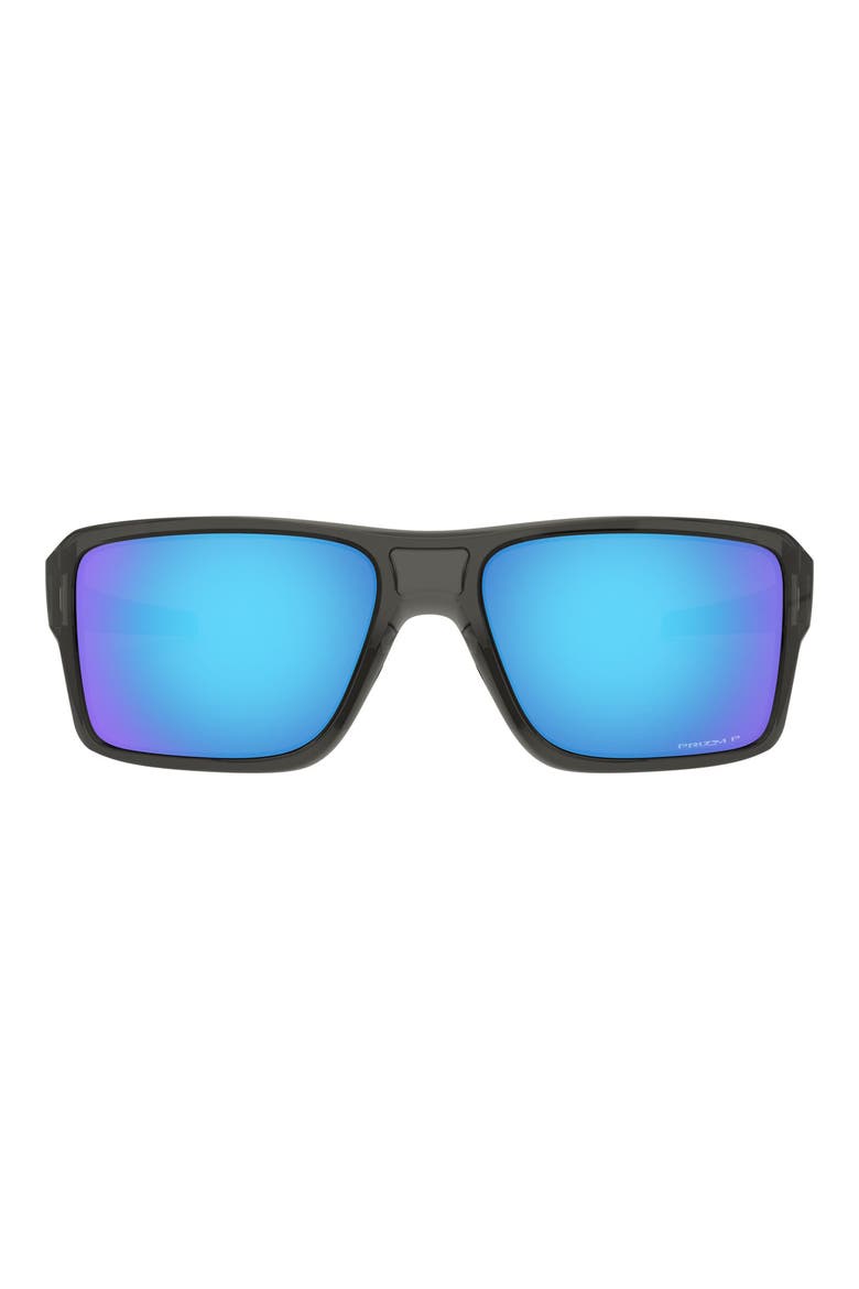 Double Edge 66mm Prizm™ Polarized Oversize Wrap Sunglasses, Main, color, GREY