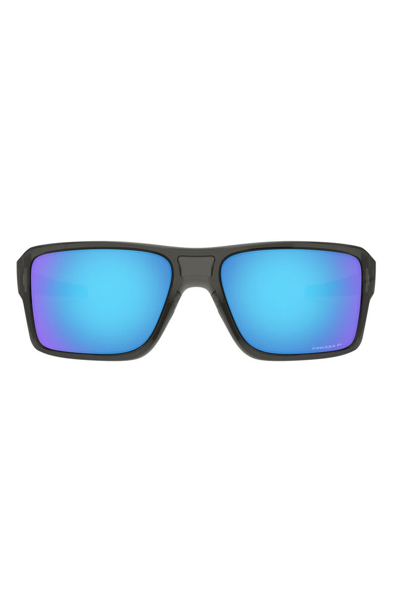Oakley Double Edge 66mm Prizm<sup>™</sup> Polarized Oversize Wrap Sunglasses, Main, color, 