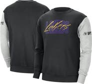 Nike Men's Nike Black/Heather Gray Los Angeles Lakers Courtside Versus Force & Flight Pullover Sweatshirt