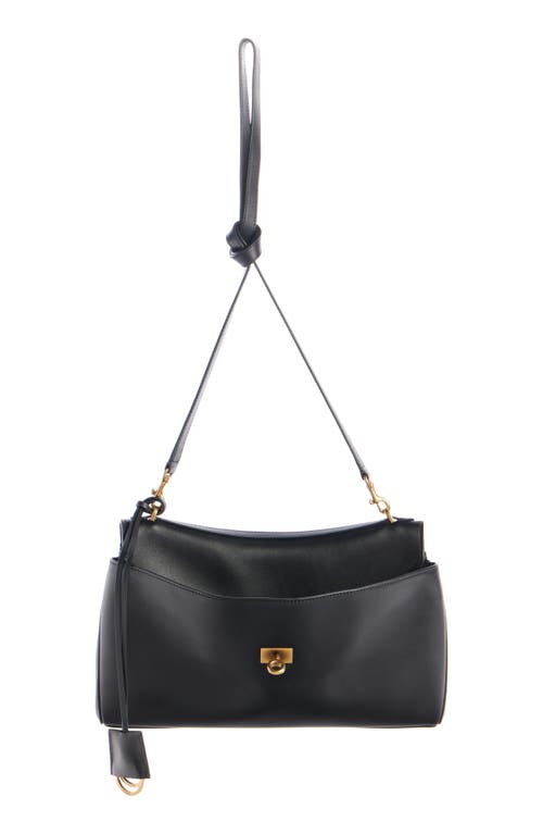 Balenciaga Rodeo Leather Shoulder Bag in 1000 Black at Nordstrom