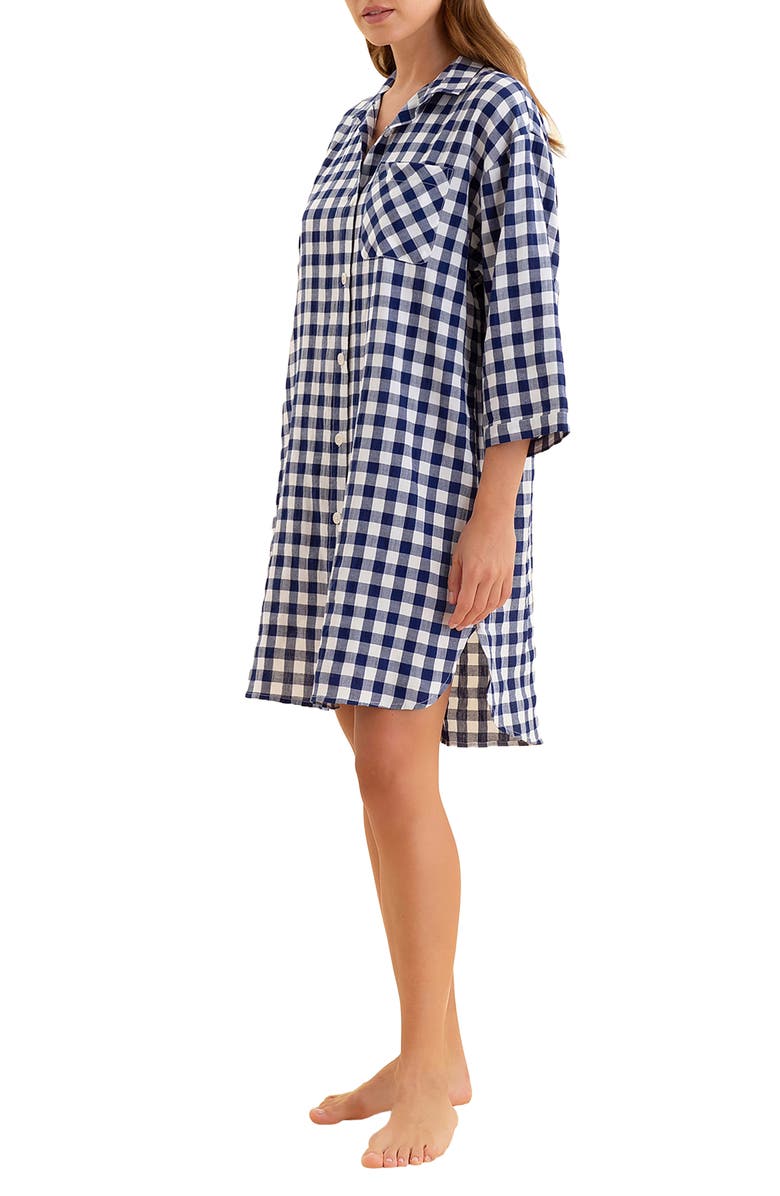 Papinelle Gingham Seersucker Nightshirt, Alternate, color, 
