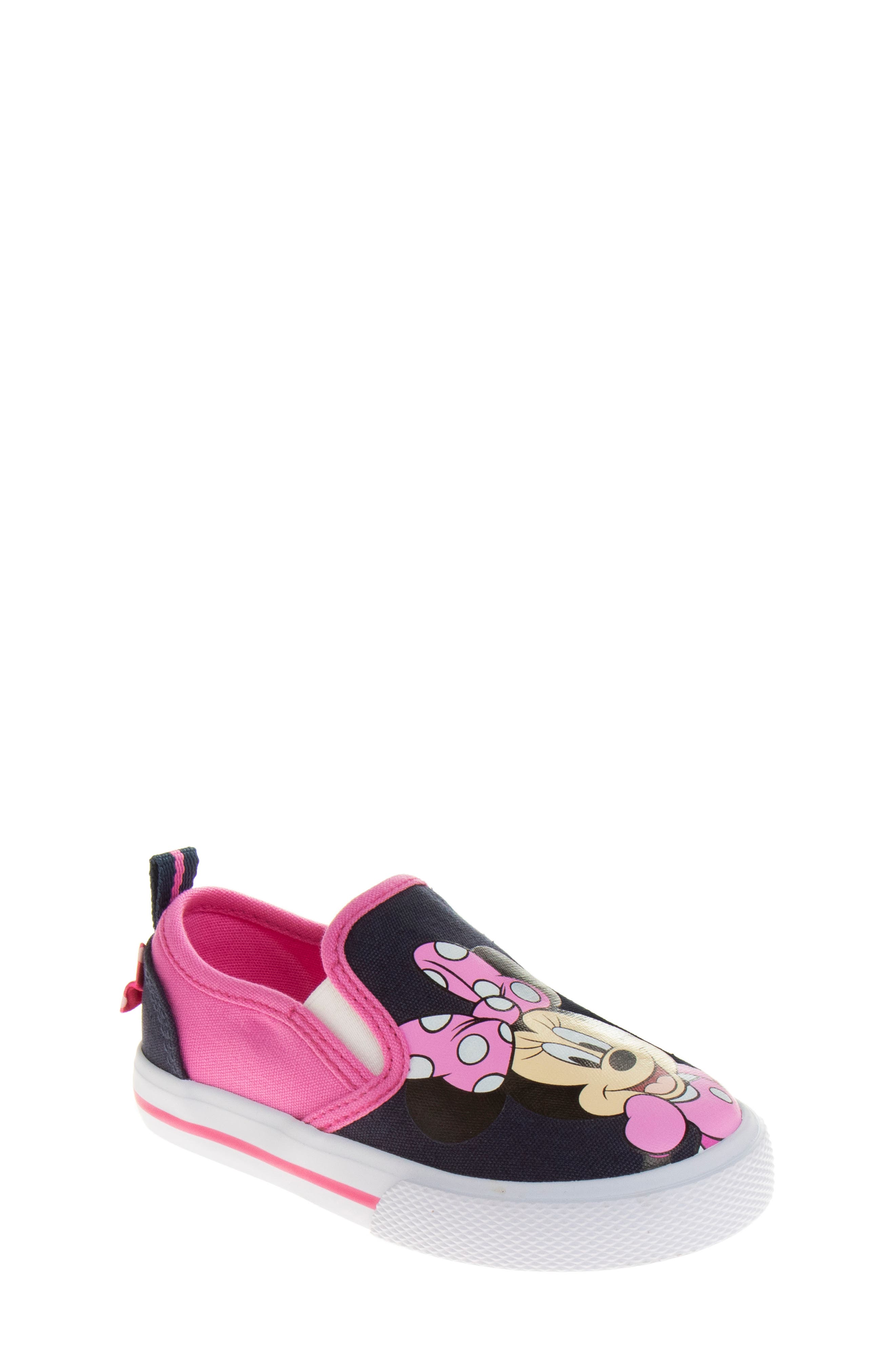 JOSMO x Disney<sup>®</sup> Kids' Minnie Mouse Slip-On Sneaker, Main, color, Navy/ Fuchsia