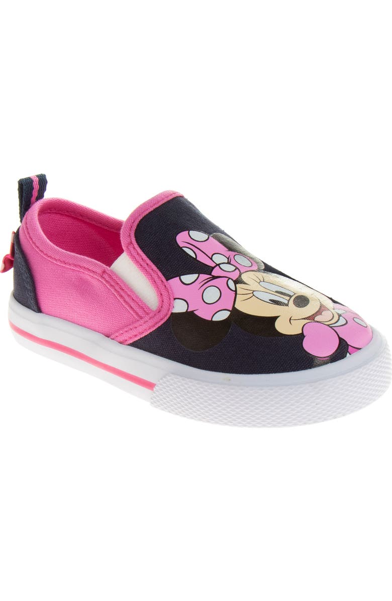 JOSMO x Disney<sup>®</sup> Kids' Minnie Mouse Slip-On Sneaker, Main, color, Navy/ Fuchsia