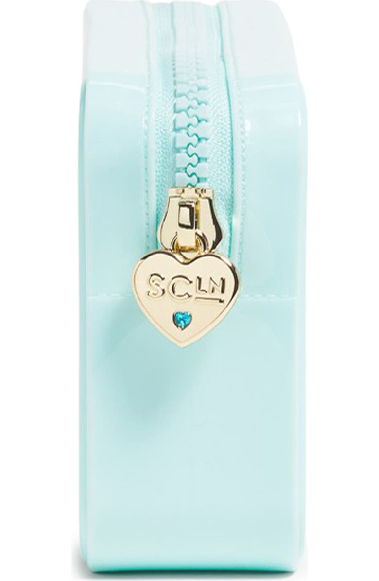 Stoney Clover Lane Small Glitter Clear Pouch, Alternate, color, Sky