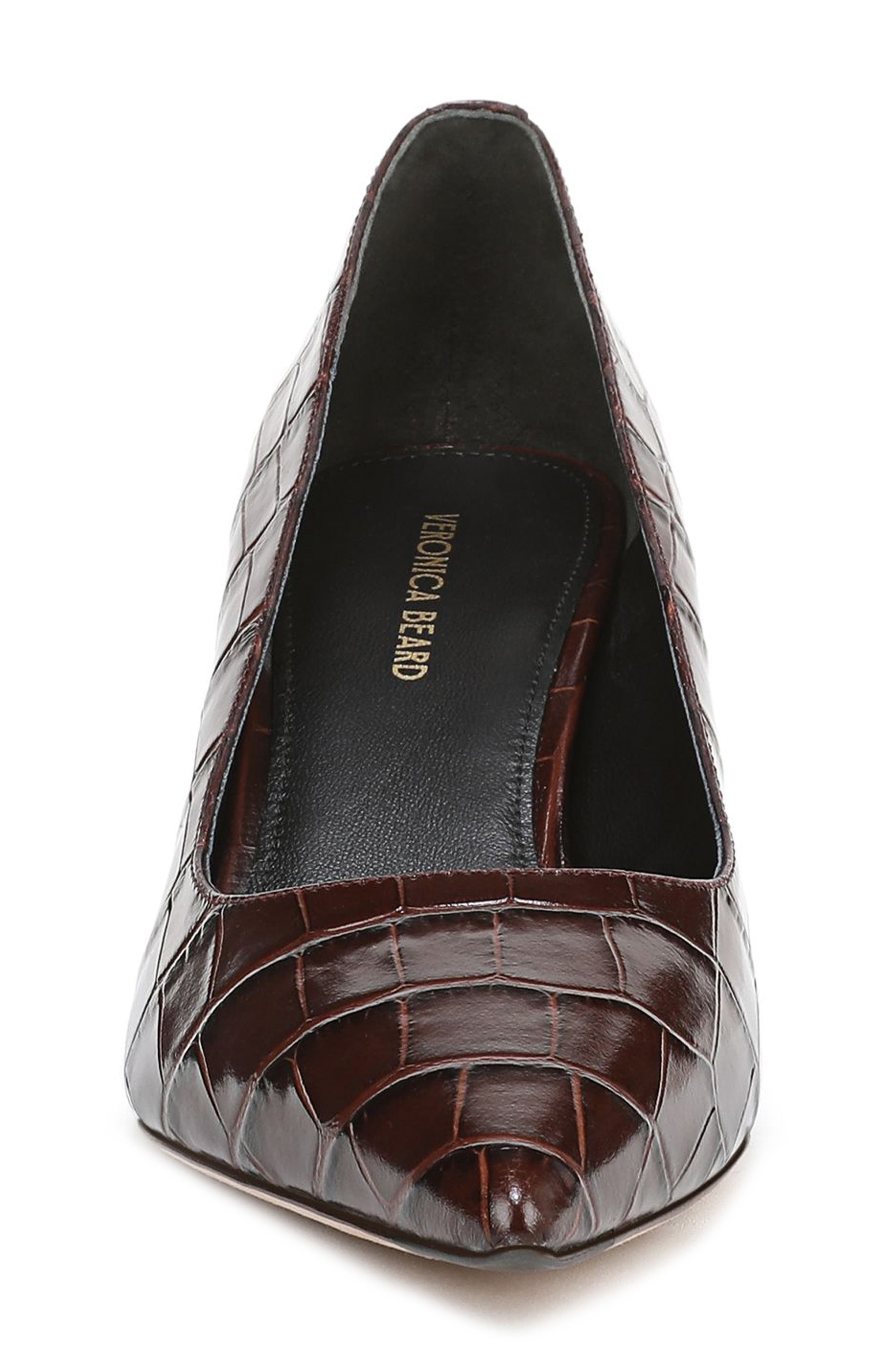 Veronica Beard Rita Pointed Toe Pump, Alternate, color, Chocolate