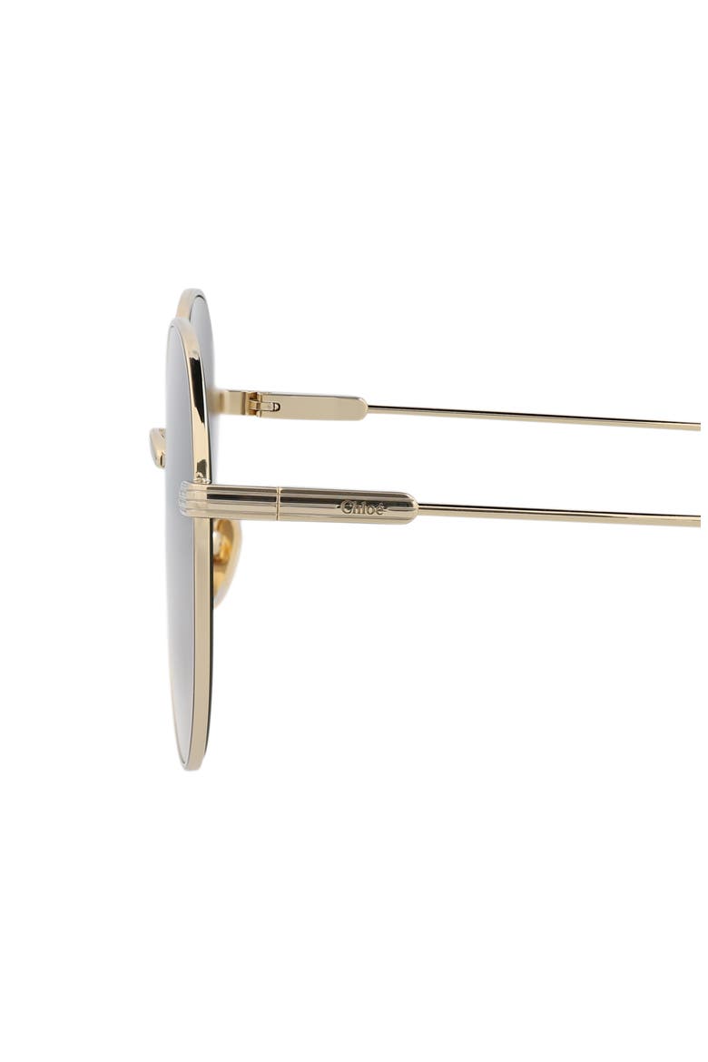 57mm Round Metal Frame Sunglasses, Alternate, color, GOLD GOLD GREY