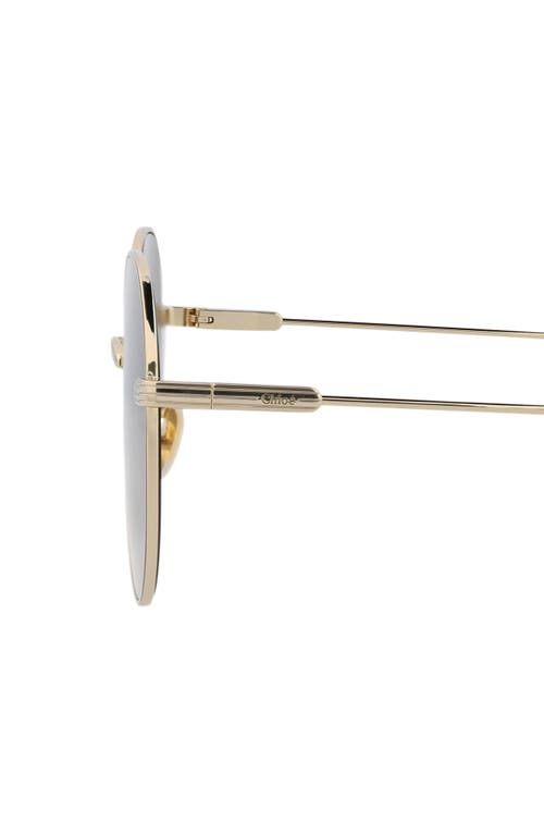 Chloé 57mm Round Metal Frame Sunglasses In Multi