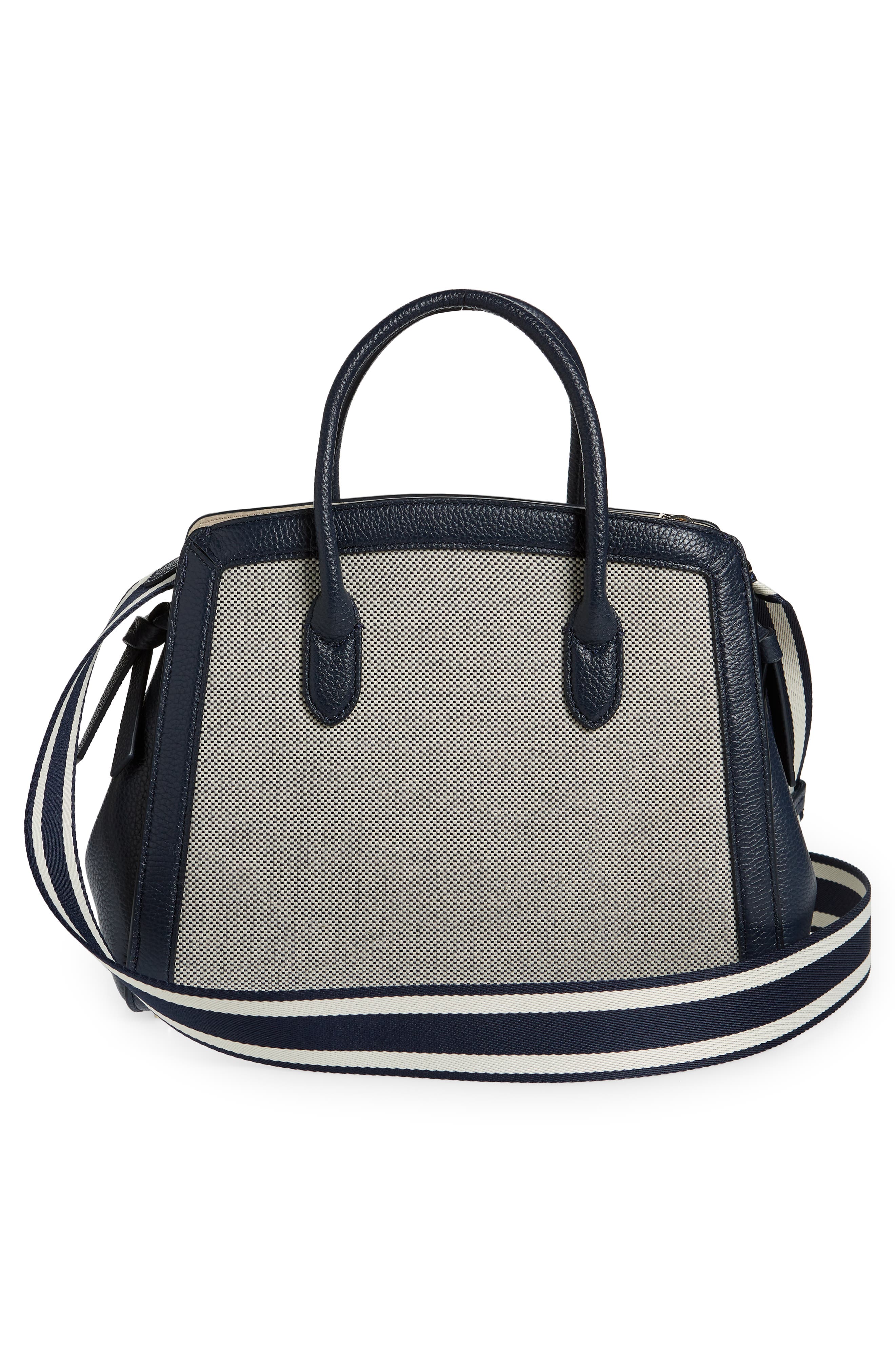 Kate Spade New York knott medium woven canvas satchel, Alternate, color, 
