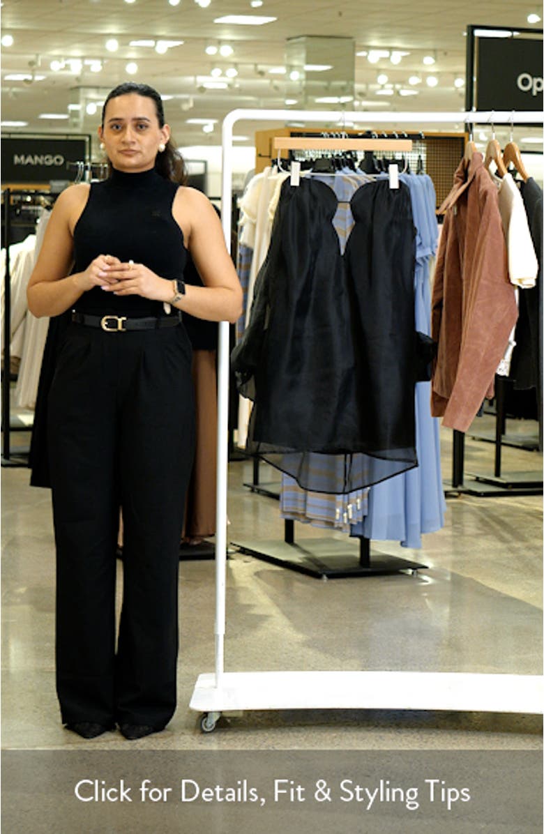 Freda Volume Off the Shoulder Long Sleeve Minidress, sales video thumbnail