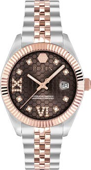 PHILIPP PLEIN Date Superlative Bracelet Watch, 34mm