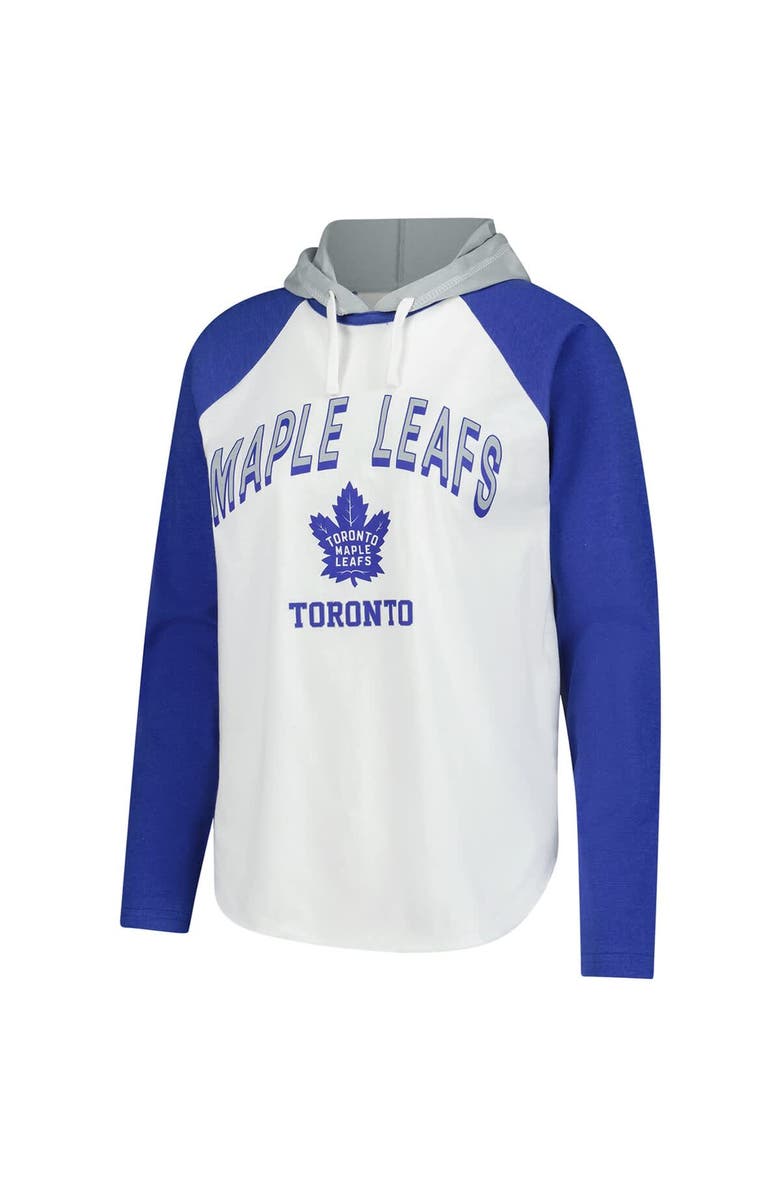G-III 4HER BY CARL BANKS Women's G-III 4Her by Carl Banks  White Toronto Maple Leafs VIP Raglan Long Sleeve Hoodie T-Shirt, Alternate, color, White