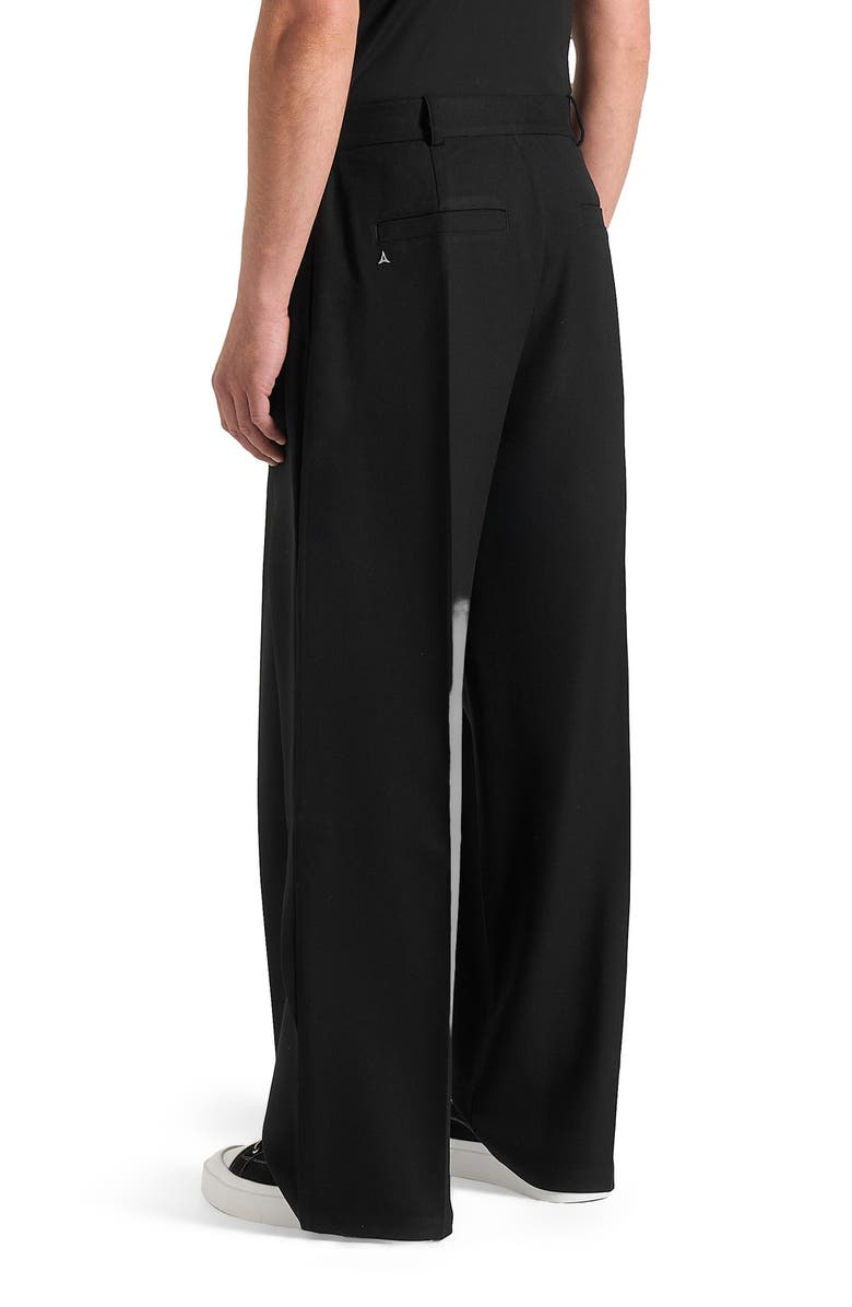 Manière De Voir Charles Wide Fit Wrap Leg Tailored Trousers, Alternate, color, Black