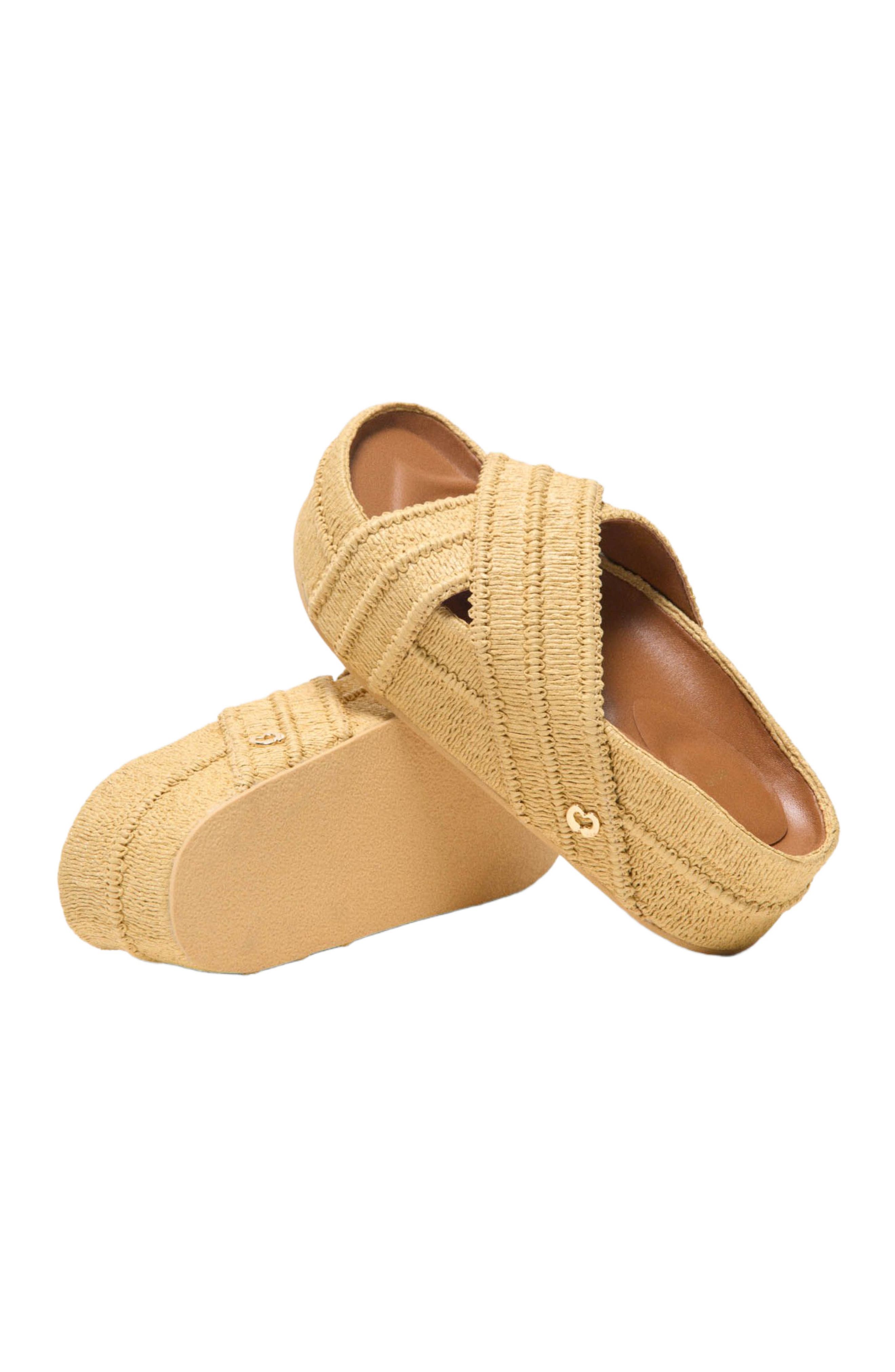 maje Platform sandals, Alternate, color, Beige