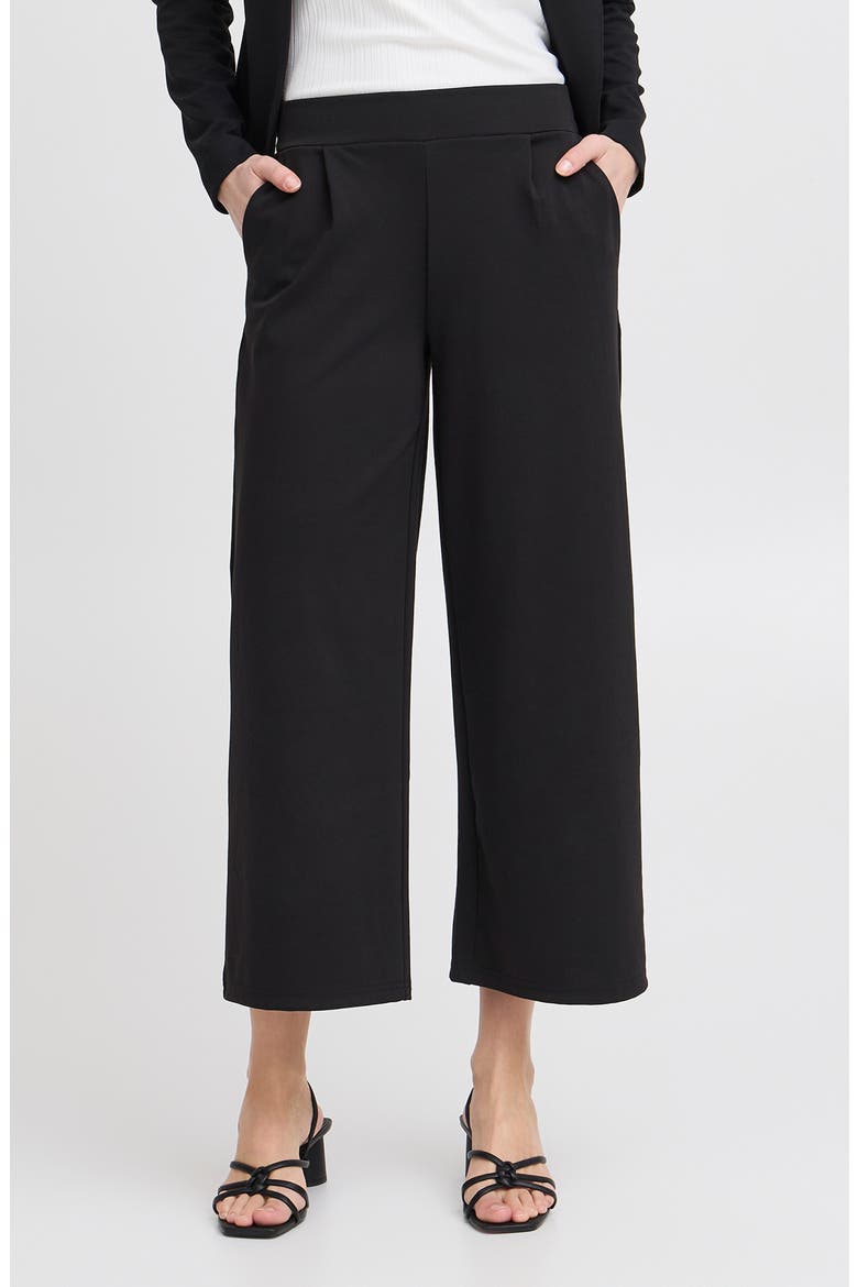 Pull-On Wide Leg Pants, Main, color, BLACK