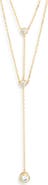 NORDSTROM RACK Cubic Zirconia Layered Y-Necklace