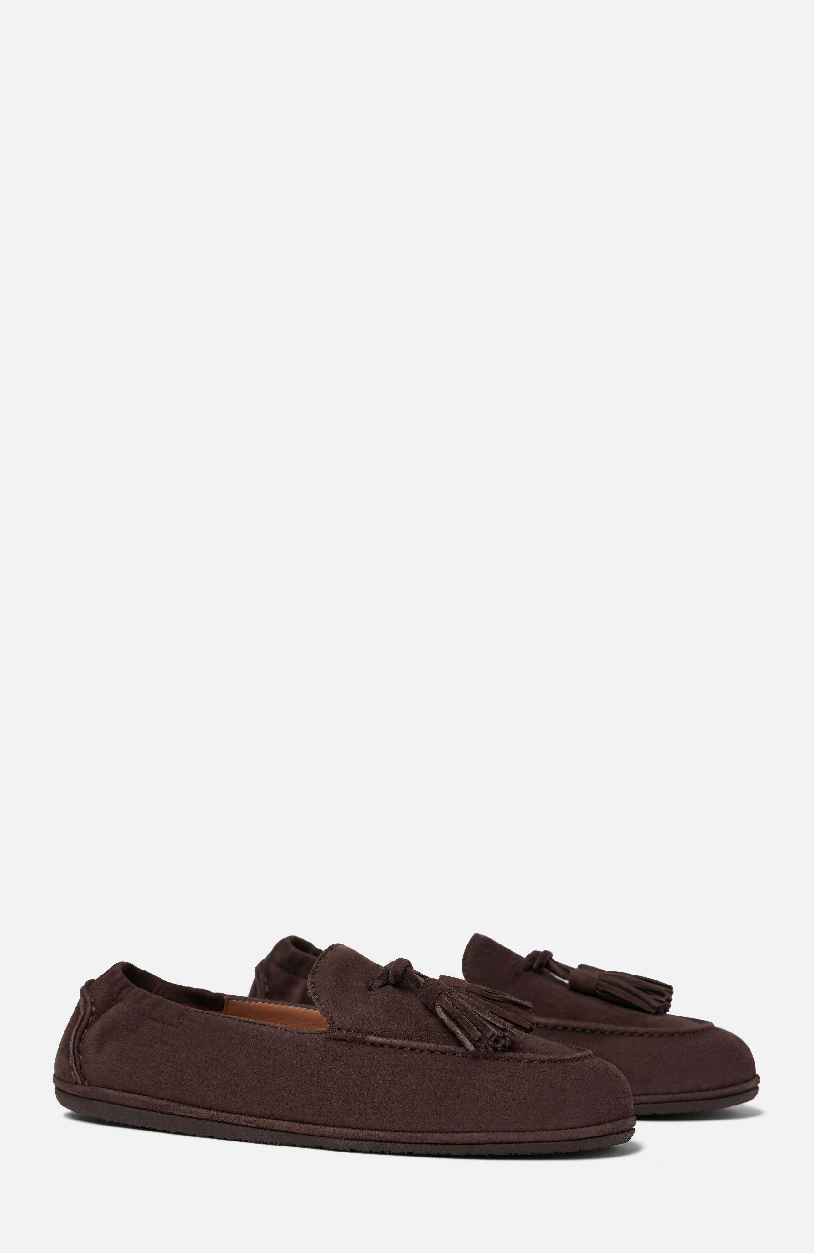 SCAROSSO Anais Loafers, Main, color, Brown - Suede