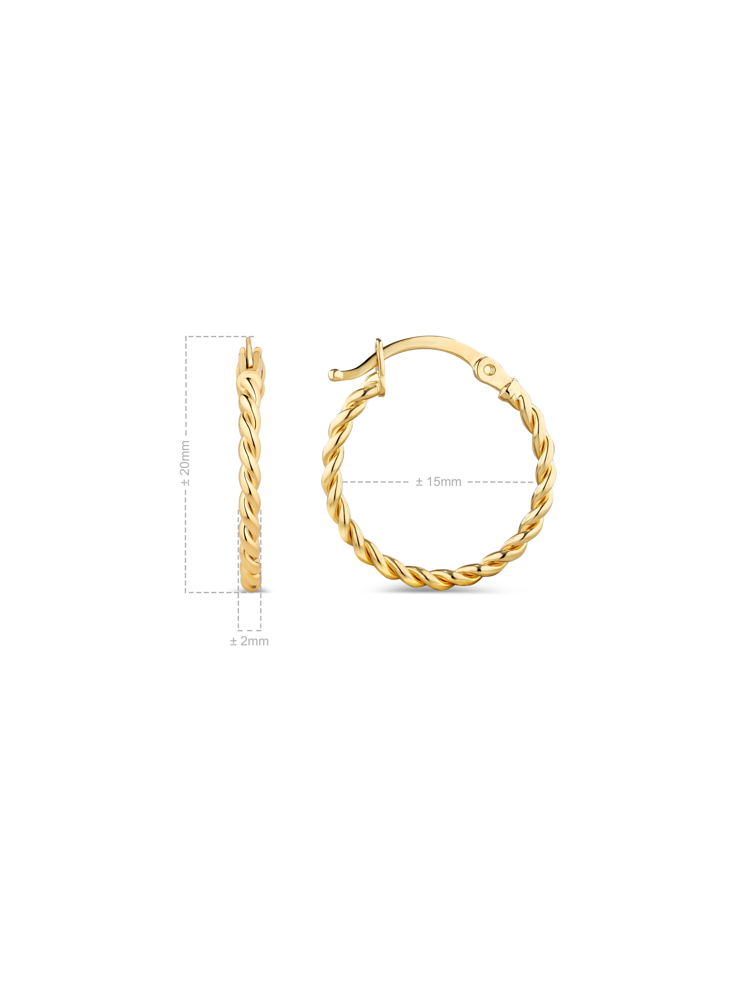 Женские аксессуары DEVATA Twisted Rope Hoop Earrings in 14K Gold — фото 4