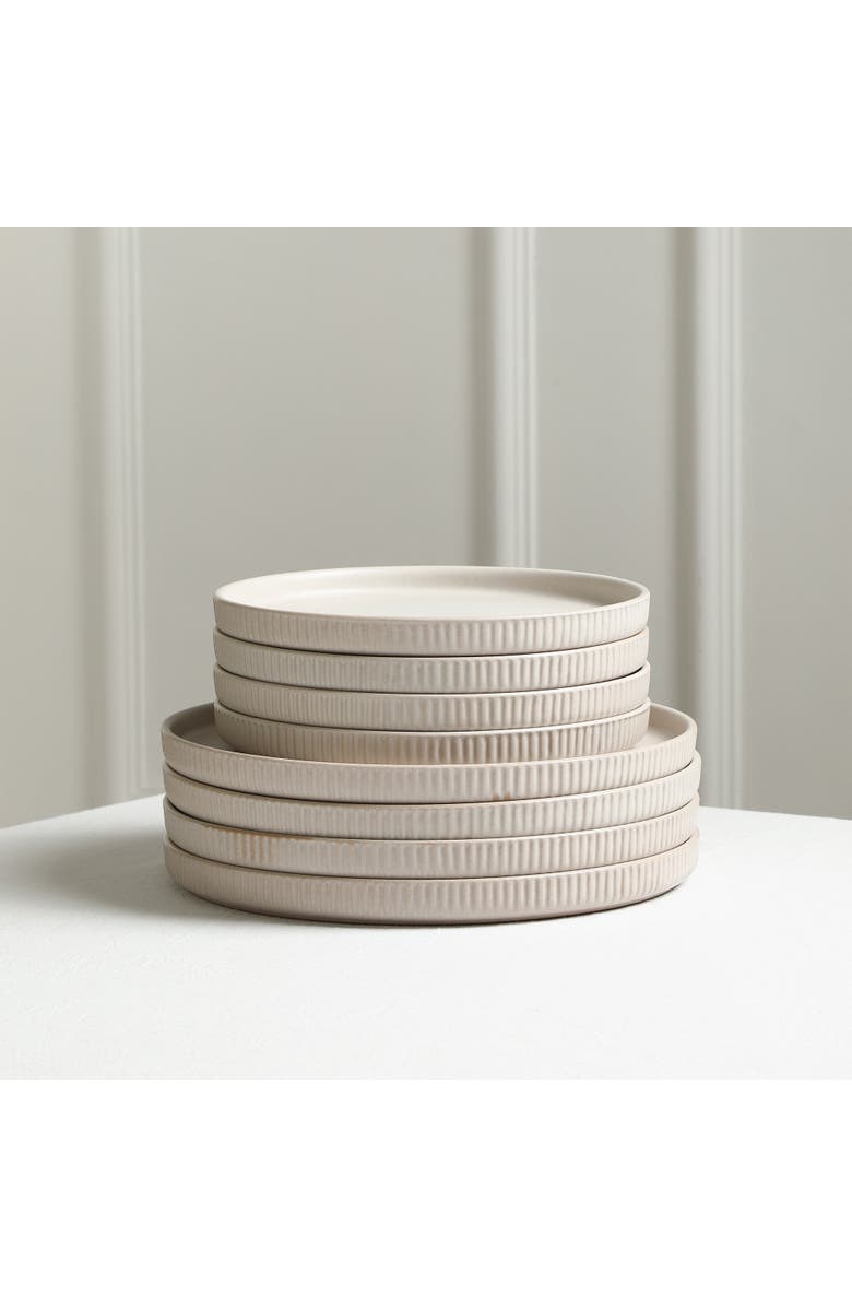 Stone Lain Haven Stoneware 4-Piece Dinner Plate Set, Alternate, color, Beige