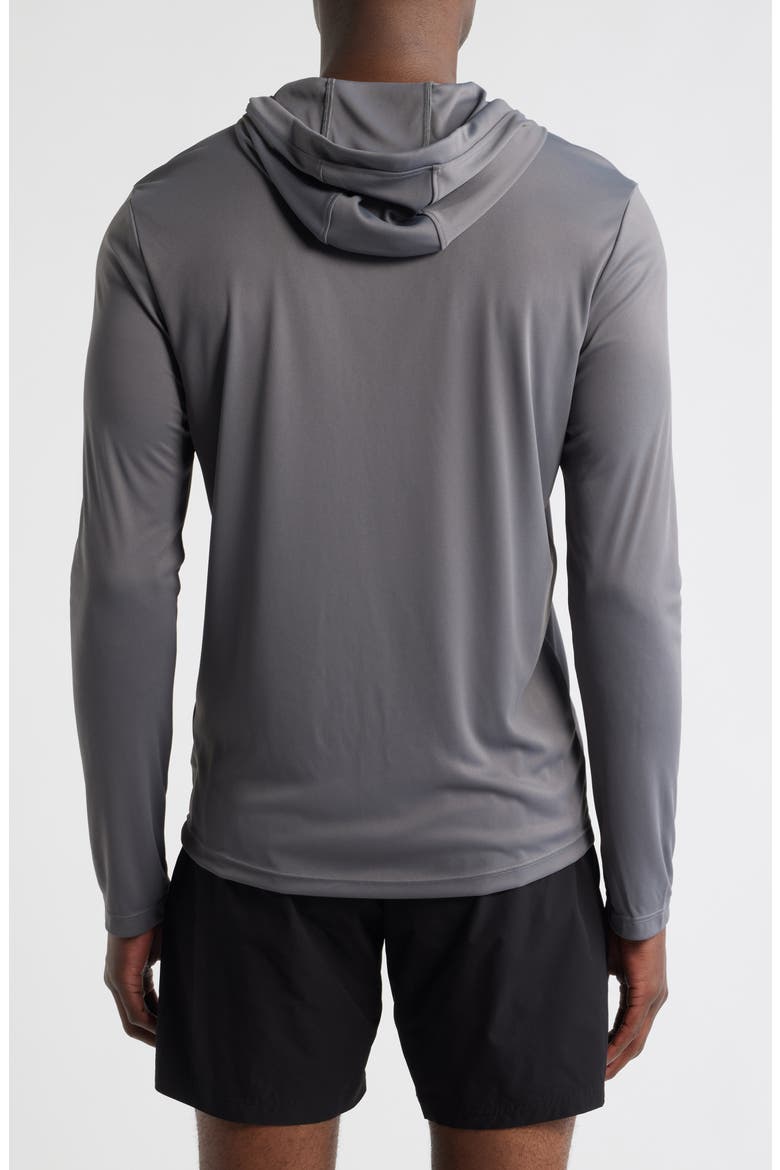 Hooded Long Sleeve Rashguard, Alternate, color, GREY