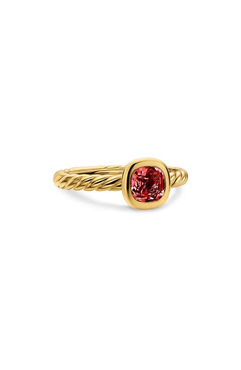 Mercer 18k Gold Blue Topaz Cable Ring
