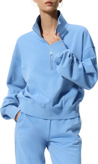 Lilysilk SILKERRY Oversized Heirloom '89 Stand Collar Half-Zip