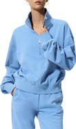 Lilysilk SILKERRY Oversized Heirloom '89 Stand Collar Half-Zip Pullover