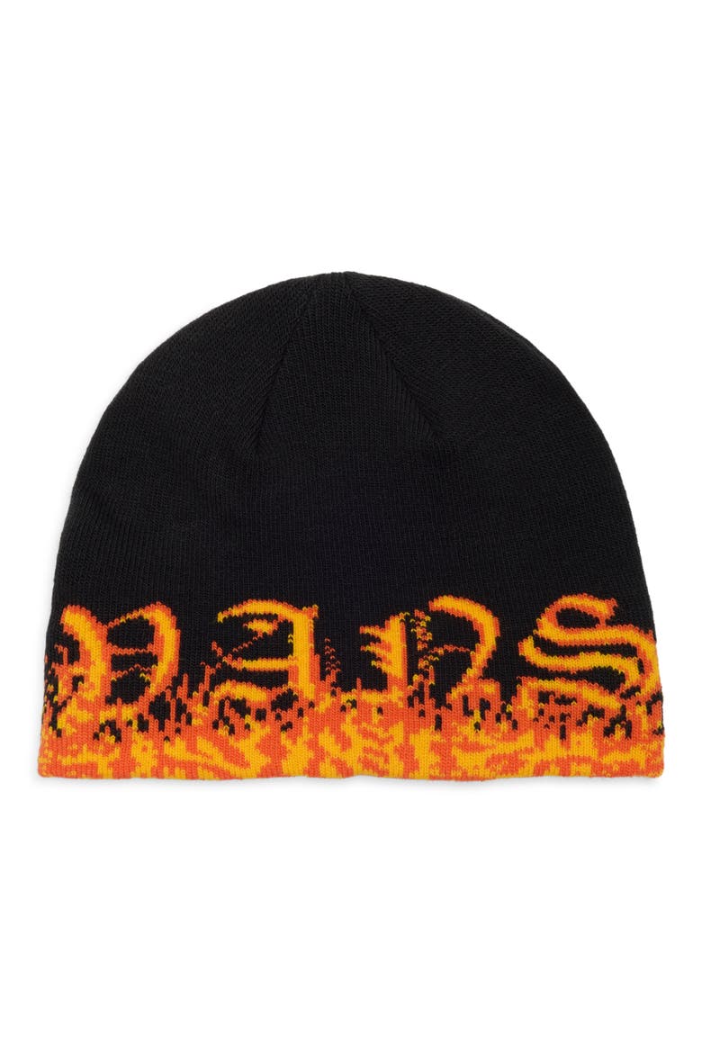 Kids' Hovley Beanie, Main, color, BLACK/FLAME