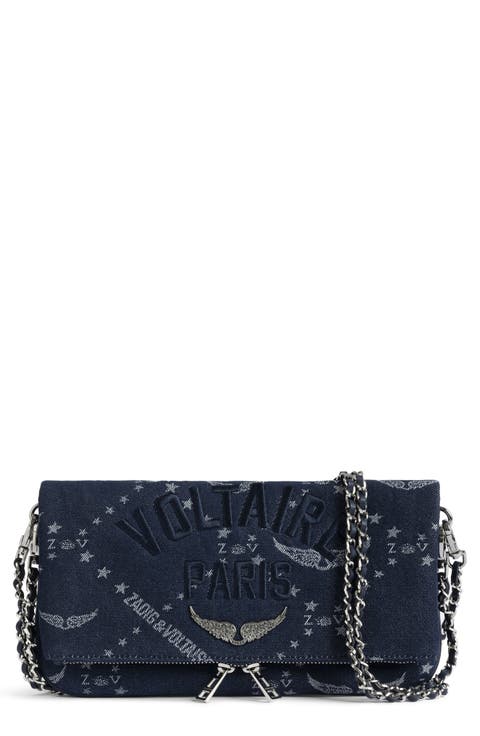 Rock Denim Monogram Crossbody Bag