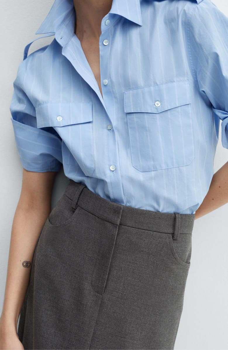 MANGO Back Slit Skirt, Alternate, color,