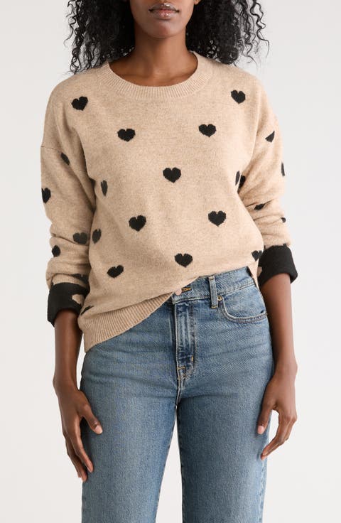Scattered Heart Pullover Sweater