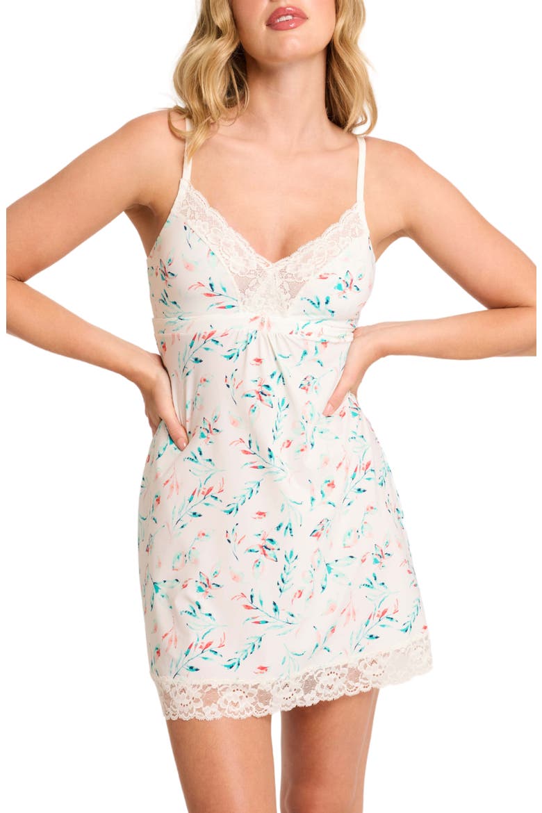 Lace Bust Support Chemise, Alternate, color, PARADISE