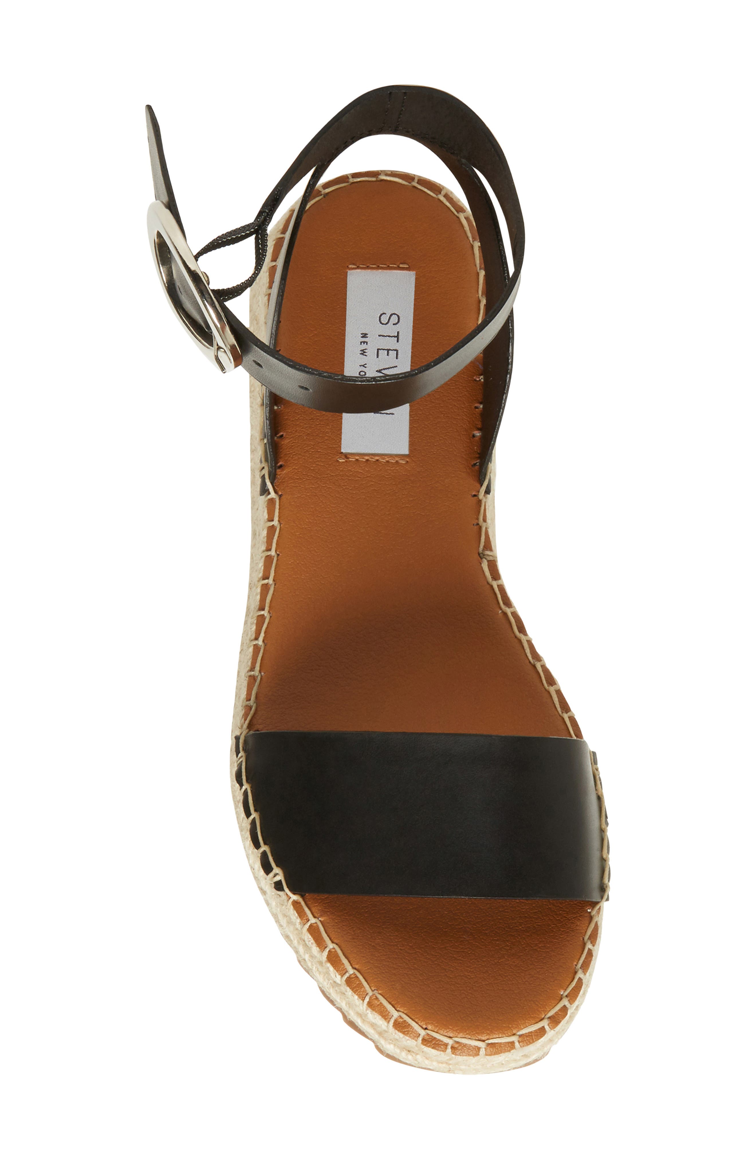 Tiny Espadrille Sandal, Alternate, color, BLACK LEATHER