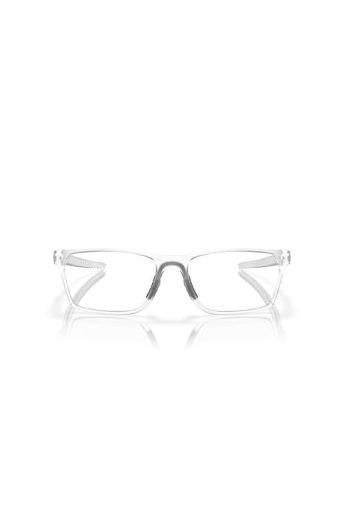 Oakley 57mm Rectangle Optical Glasses In White