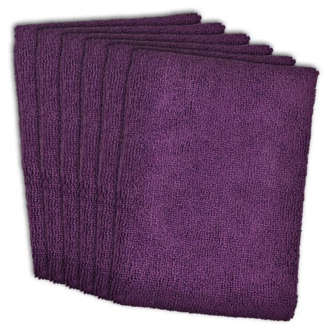 Eggplant Essential Dishtowel Set/6