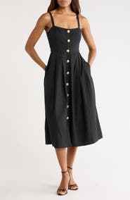 L'AGENCE Esmeralda Sleeveless Midi Dress